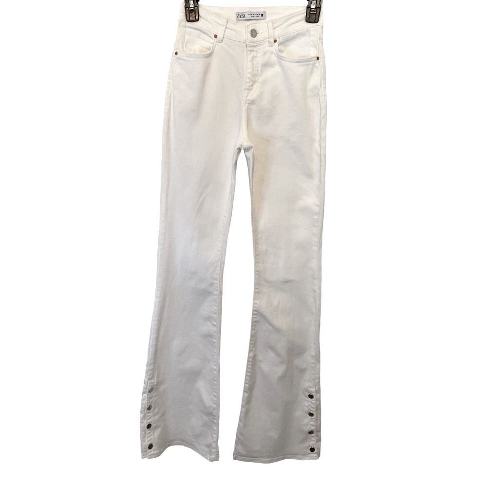 Zara Flare Fit Jeans with Snap Buttons
